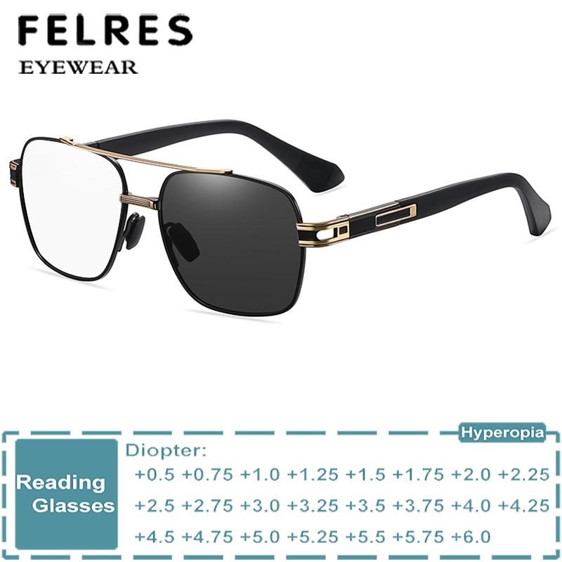Mens Fashion Discord - Lunettes de lecture photochromiques en métal