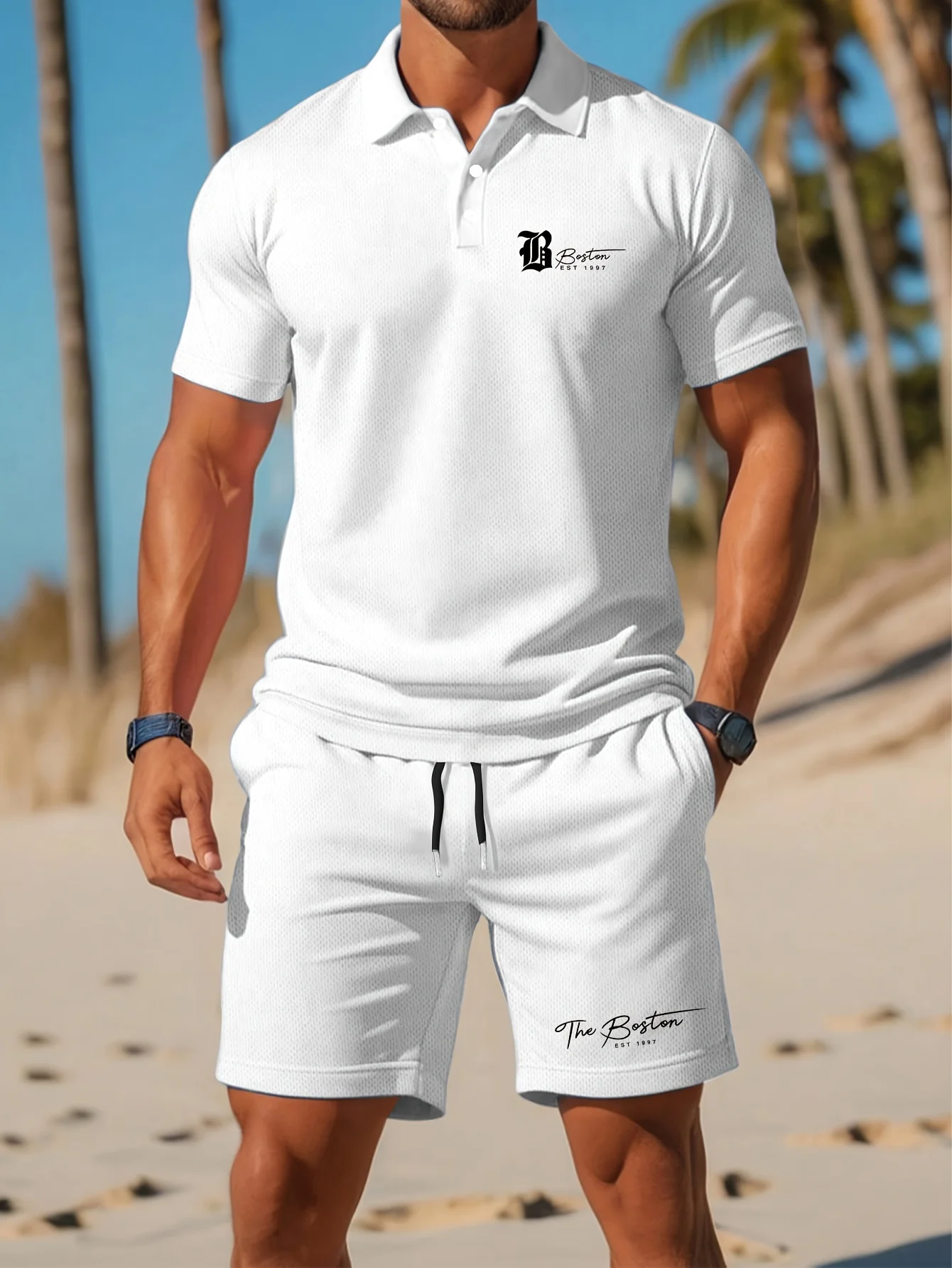 Men'S Fashion Outfits - Ensemble polo et short pour homme,