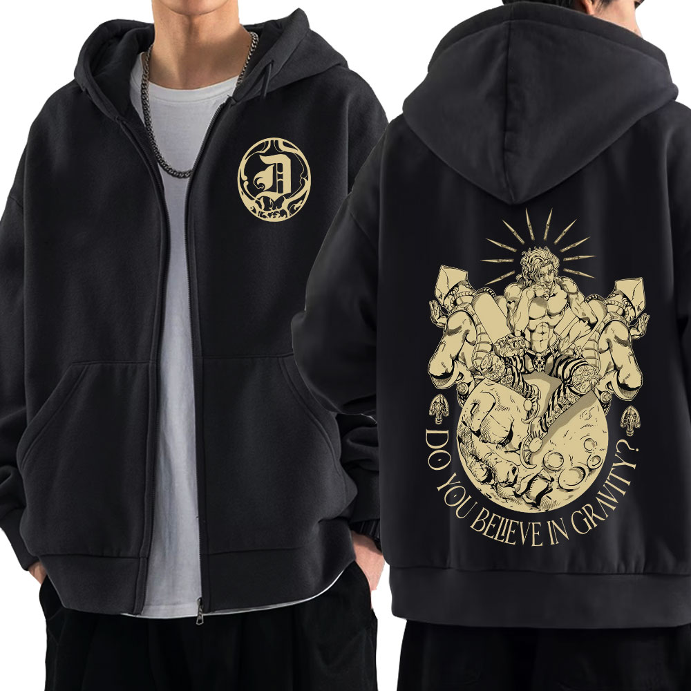 Mens Fashion Zip Up Hoodies - Anime Jojo Bizarre Adventure sweat à