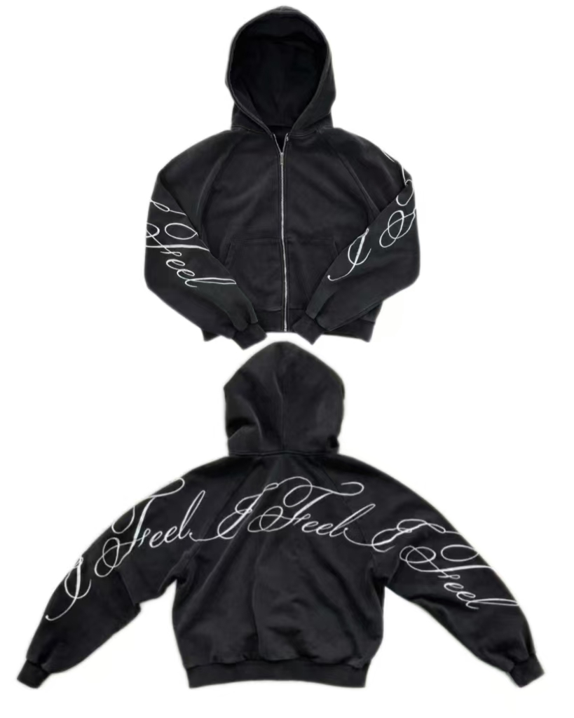 Mens Fashion Zip Up Hoodies - Y2K harajuku gothique lettre imprimer rétro