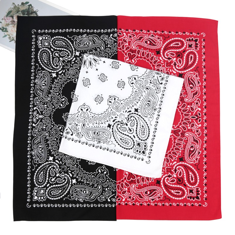 Men'S Fashion Xxl - Bandana unisexe 70x70cm en coton noir