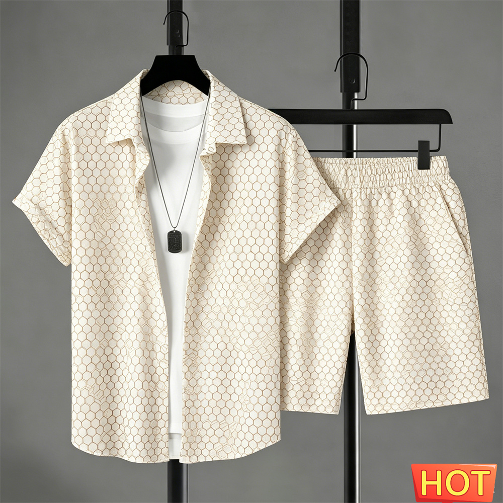 Men'S Fashion Outfits - Ensemble Chemise Homme Été Dégradé et