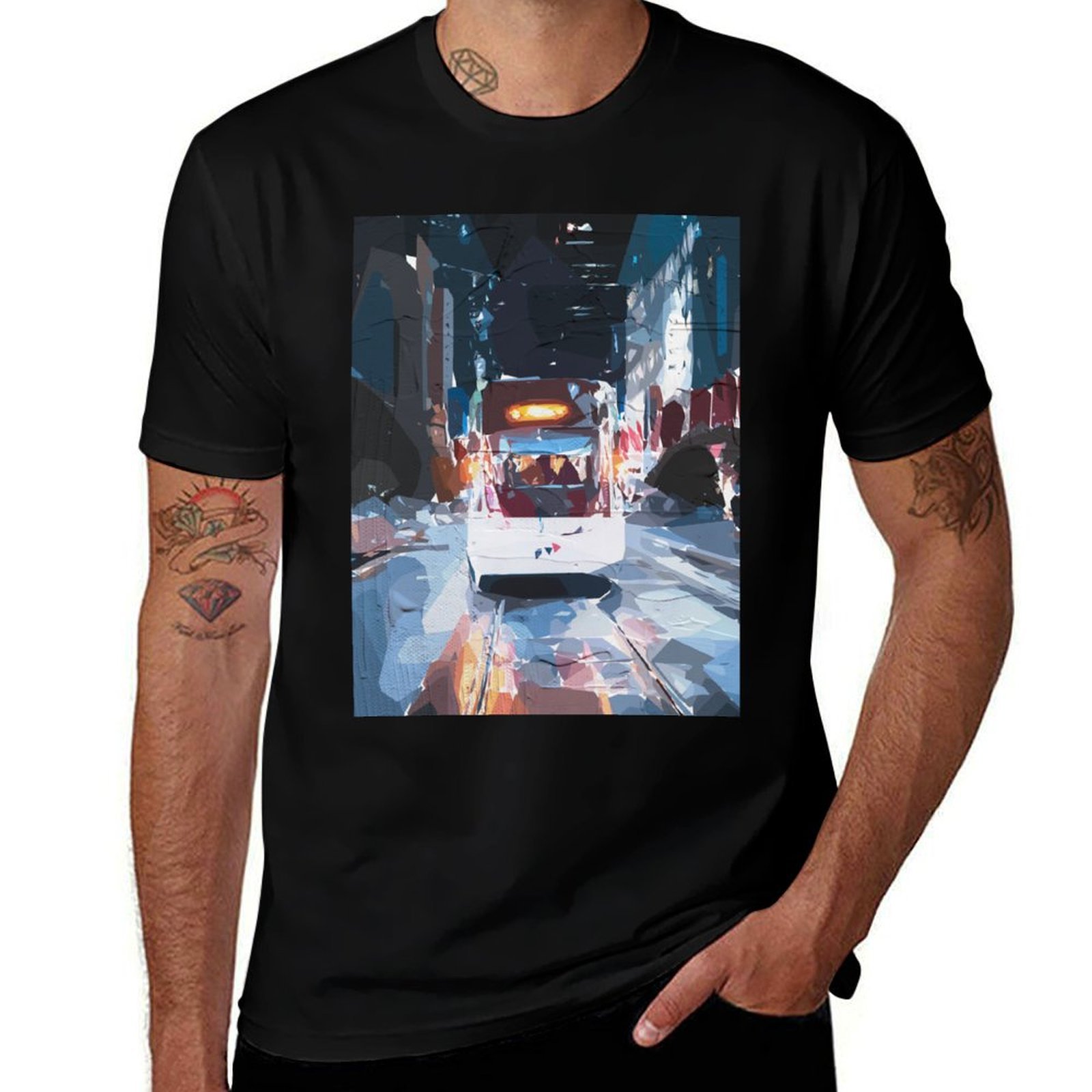 Mens Fashion Melbourne - T-shirt Melbourne Trams, haut décontracté à