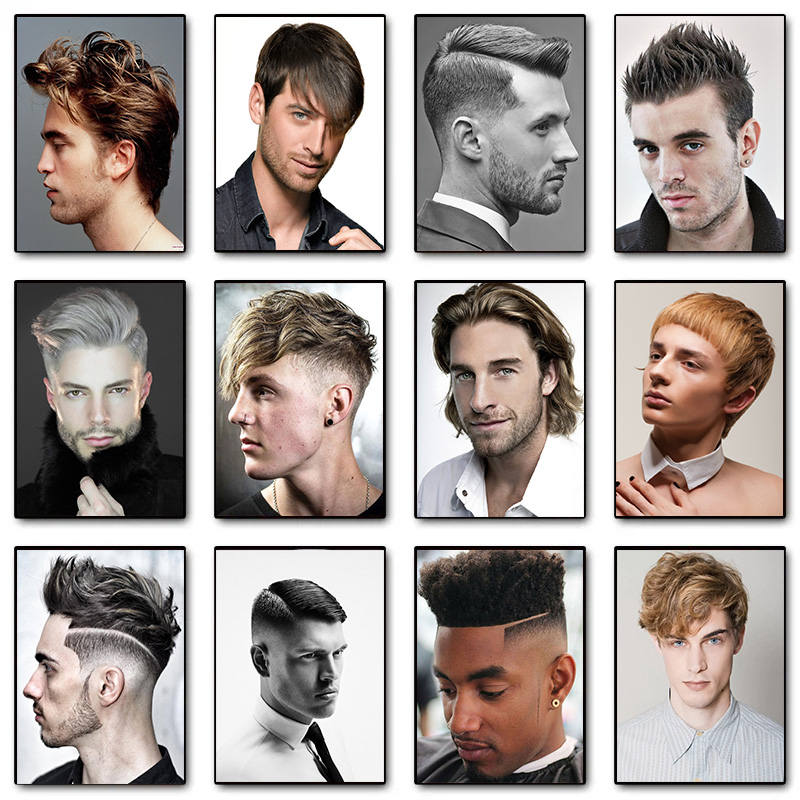 Men Fashion Hair Style - Affiche de coiffure pour hommes, modèle