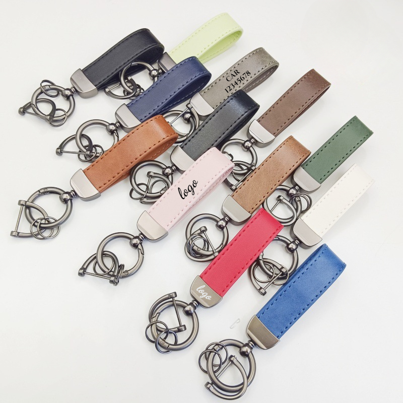 Mens Fashion Discord - Porte-clés en cuir décoloré avec LOGO