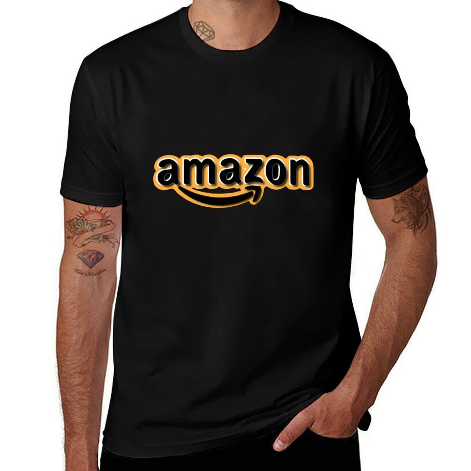 Amazon Men'S Fashion - T-shirt décontracté à manches courtes avec