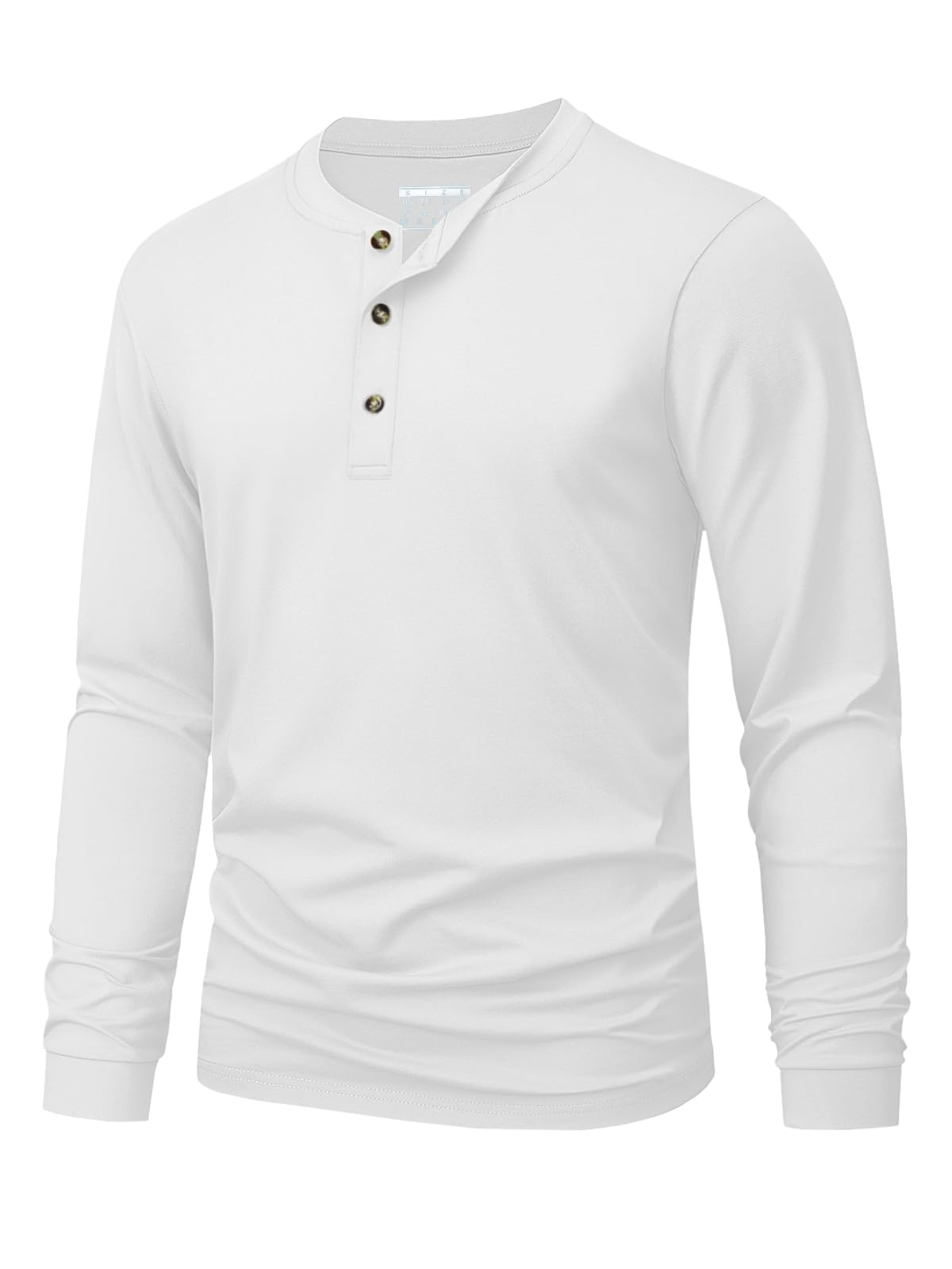 Men'S Fashion Clothing - T-shirt Henley pour hommes, simple, couleur