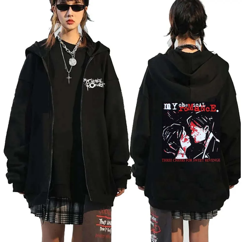 Mens Fashion Zip Up Hoodies - Sweat à capuche zippé Black Parade