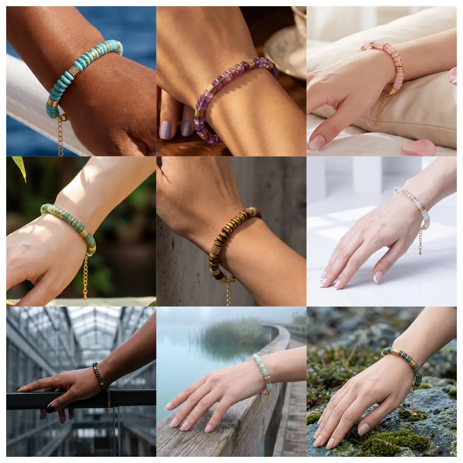 Bracelet ajustable en pierres  - Mens Fashion Discord avis et prix