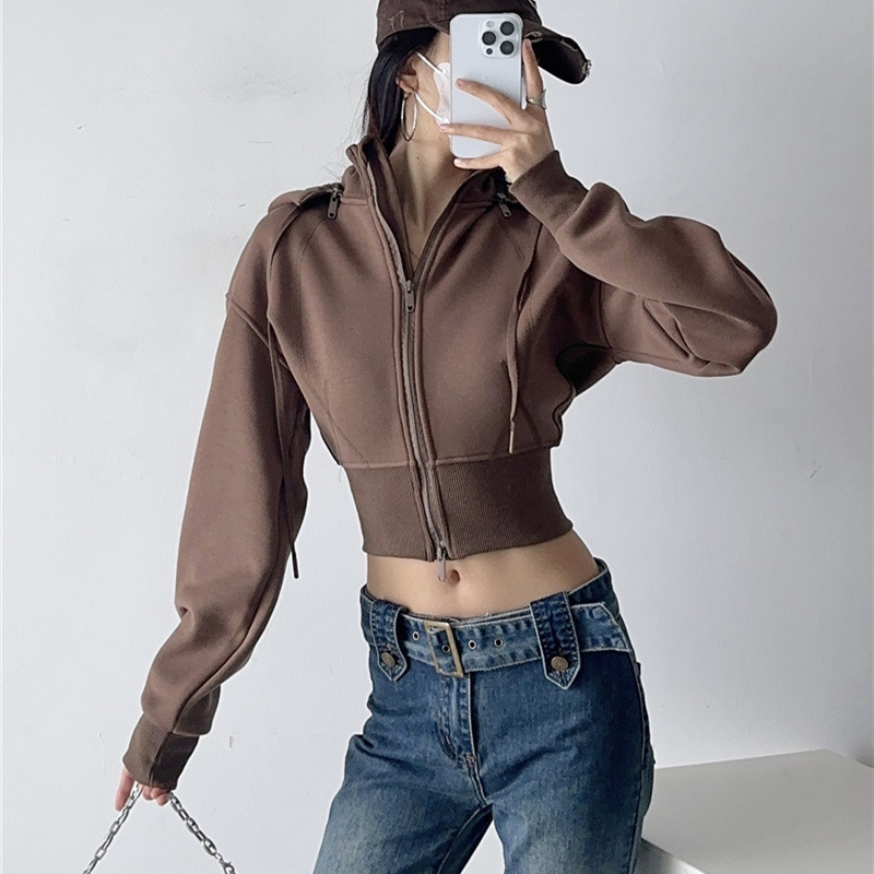 Sweat-shirts à capuche courts  - Mens Fashion Zip Up Hoodies avis et prix