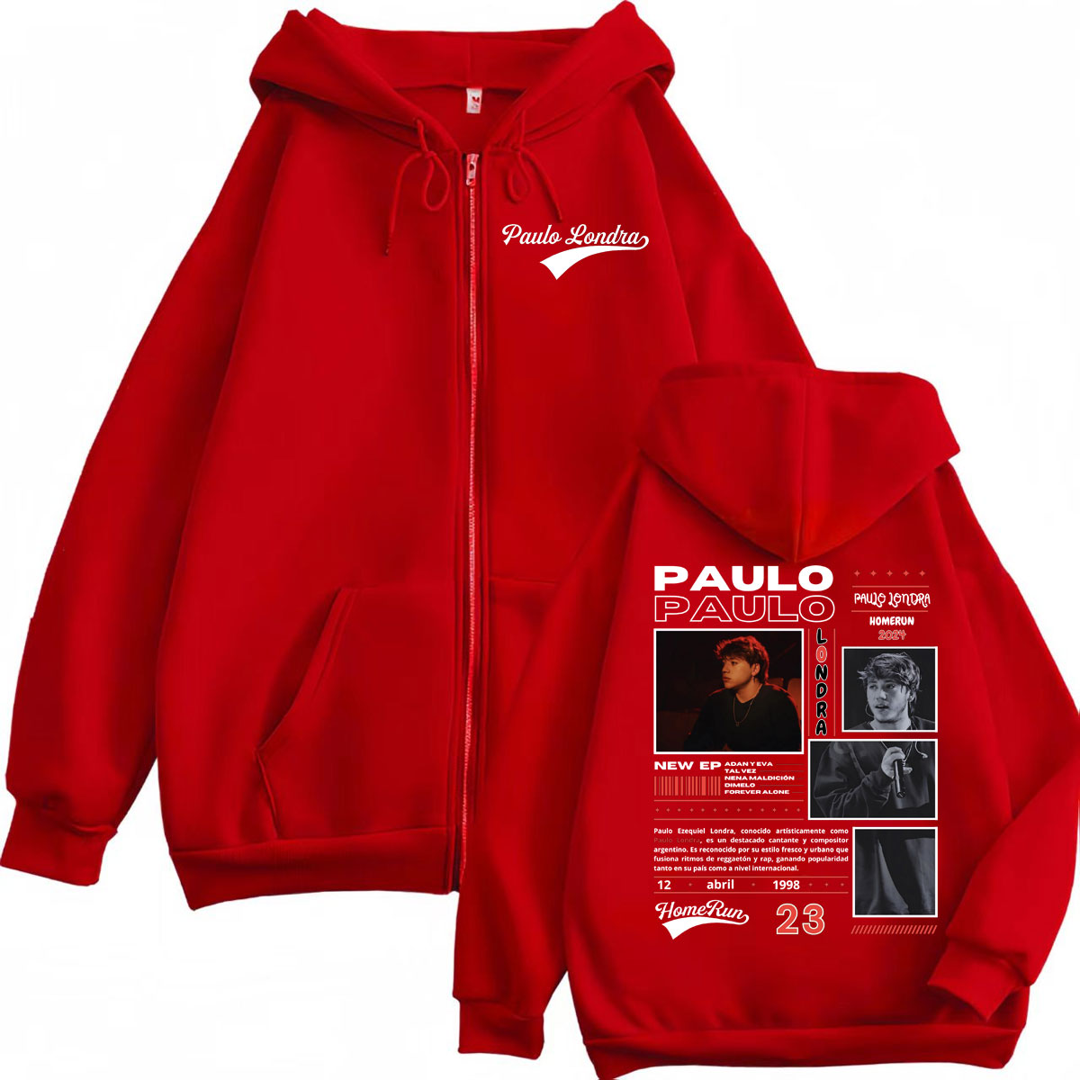 Rappeur Paulo Londra Homerun A - Mens Fashion Zip Up Hoodies avis et prix