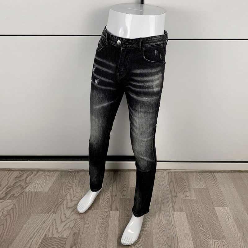 Mode de rue hommes serré noir  - Men'S Fashion Grey Jeans avis et prix