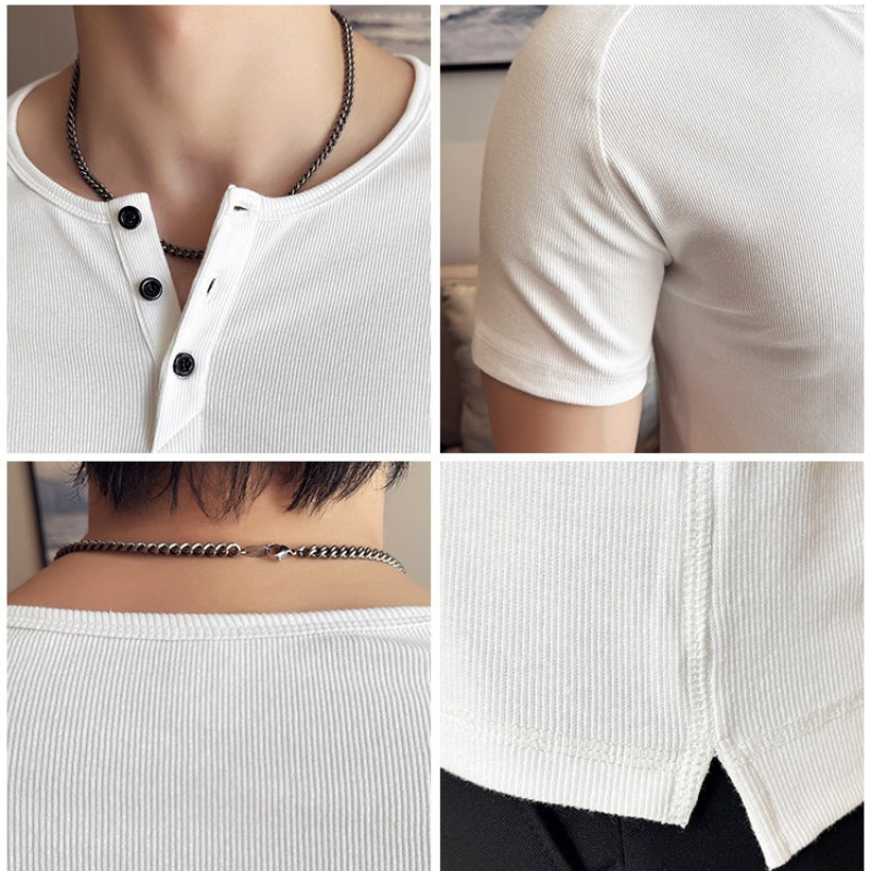 T-shirt Henley slim fit pour h - Muscle Tee Workout avis et prix