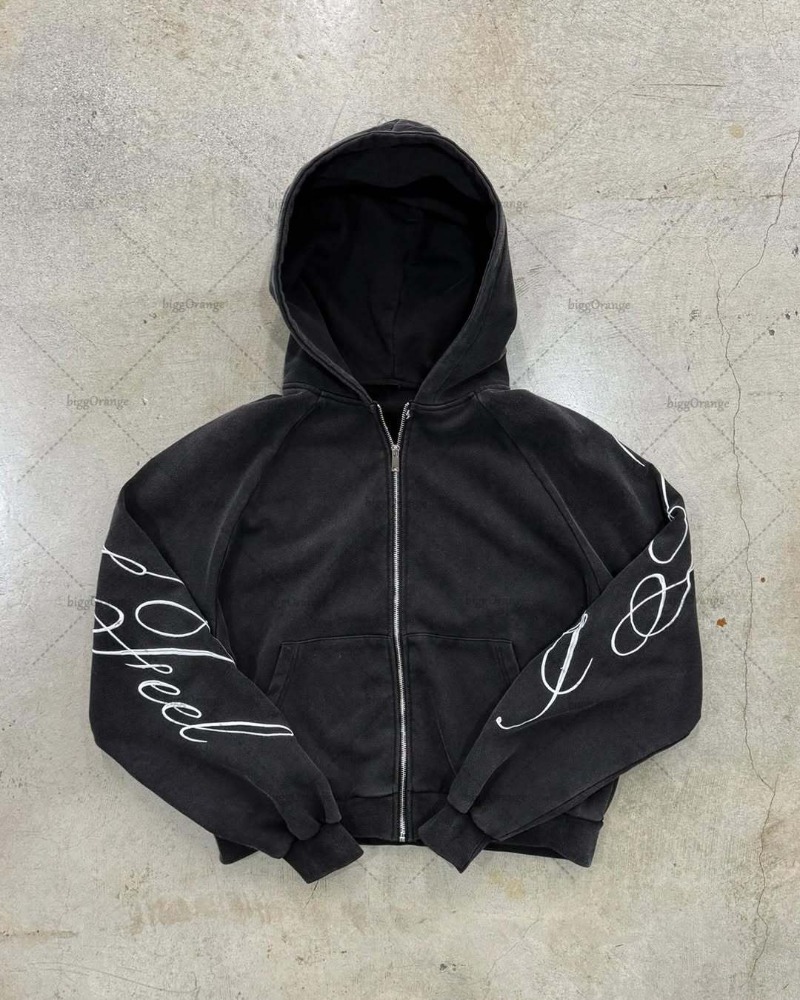 Y2K harajuku gothique lettre i - Mens Fashion Zip Up Hoodies avis et prix