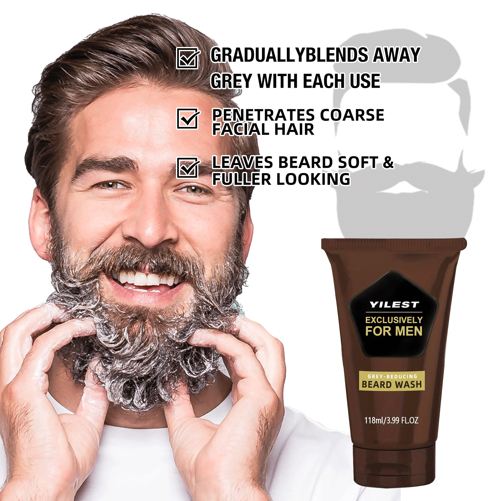 1-3 pièces hommes barbe noir c - Men Fashion Hair Style avis et prix