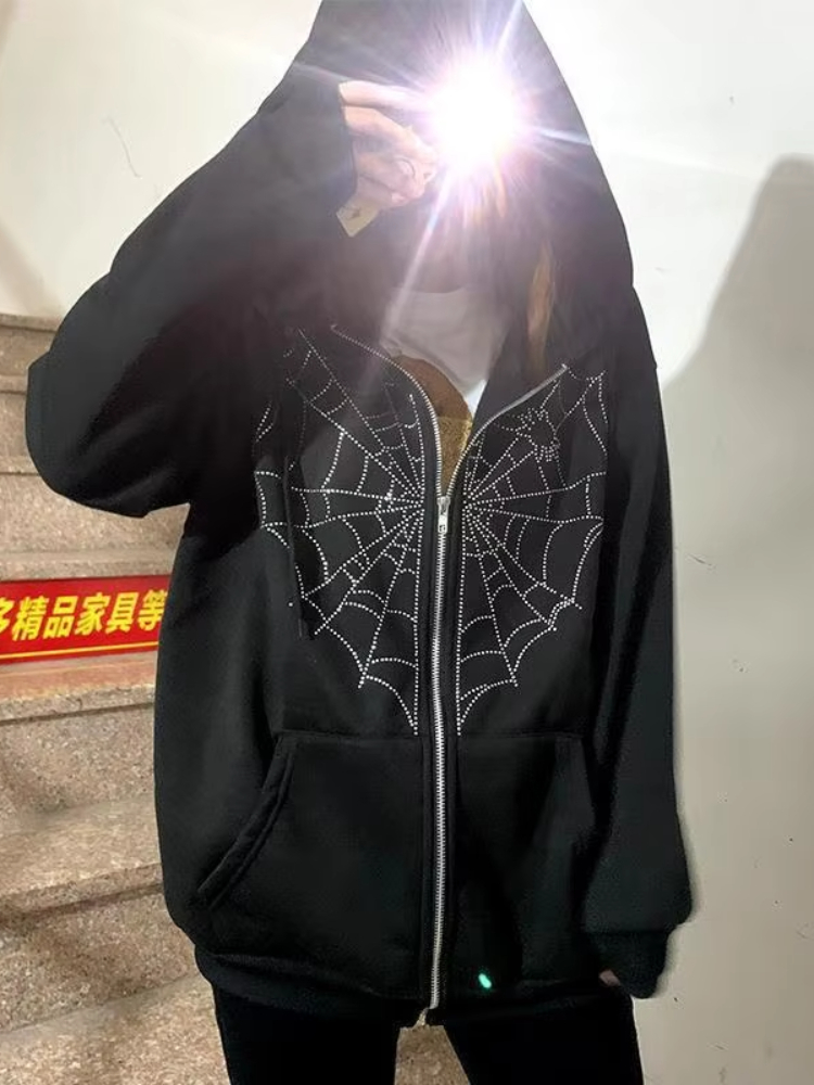 Punk Y2K Surdimensionné Zip Up - Mens Fashion Zip Up Hoodies avis et prix