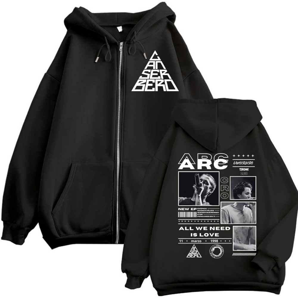 Canserbero All We Need Is Love - Mens Fashion Zip Up Hoodies avis et prix