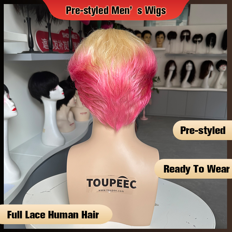 Perruque homme pré-stylisée en - Men Fashion Hair Style avis et prix