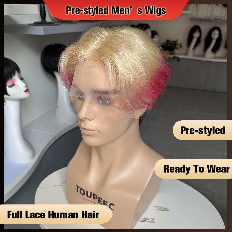 Perruque homme pré-stylisée en - Men Fashion Hair Style avis et prix