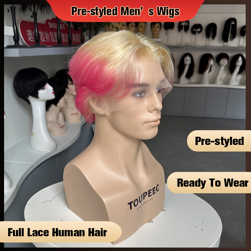 Perruque homme pré-stylisée en - Men Fashion Hair Style avis et prix